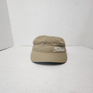 Titleist Ladies Hat Military Style Golf Cap Cotton Biege Adjustable Embroidered